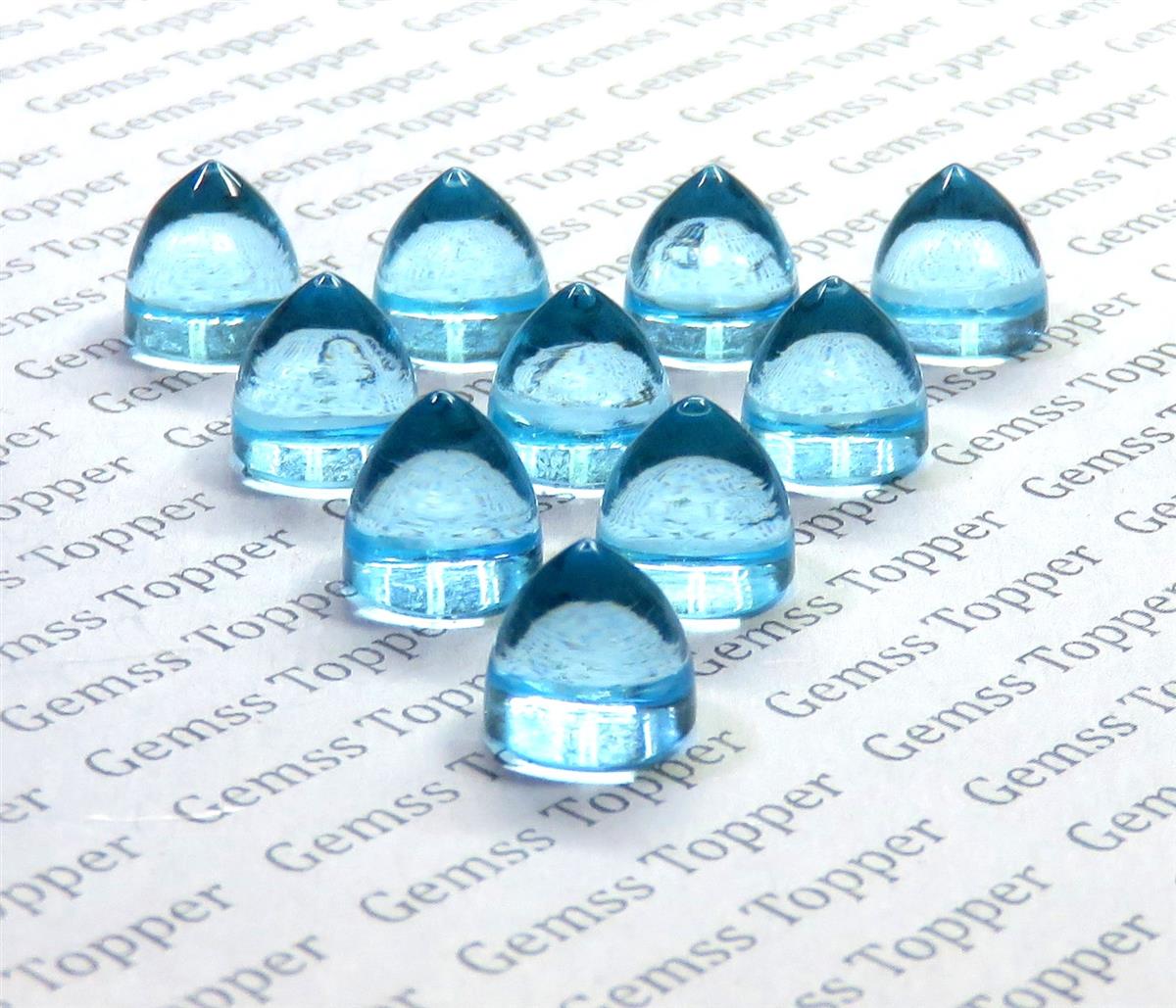 Sky Blue Topaz 4x6 mm Bullet Cabochon